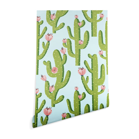 83 Oranges Summer Cactus illustration Wallpaper