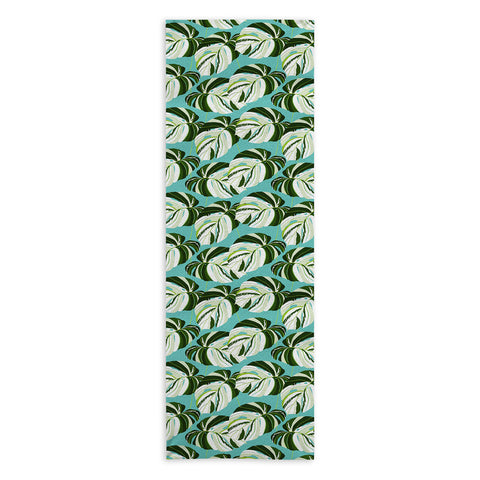83 Oranges Summer Monstera II Yoga Towel