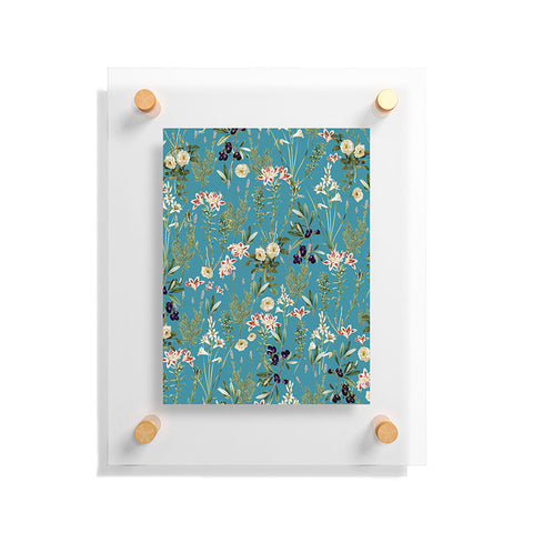 83 Oranges Teal Botanical Garden Floating Acrylic Print