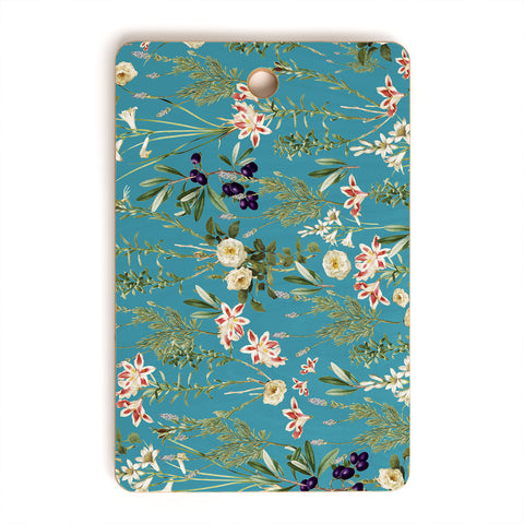 83 Oranges Teal Botanical Garden Cutting Board Rectangle