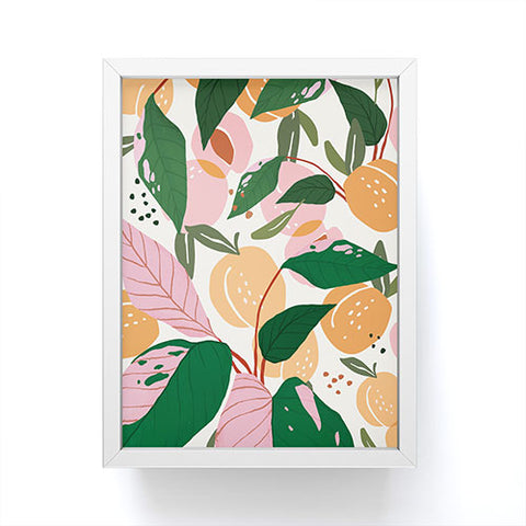 83 Oranges The Peach Garden Vintage Framed Mini Art Print
