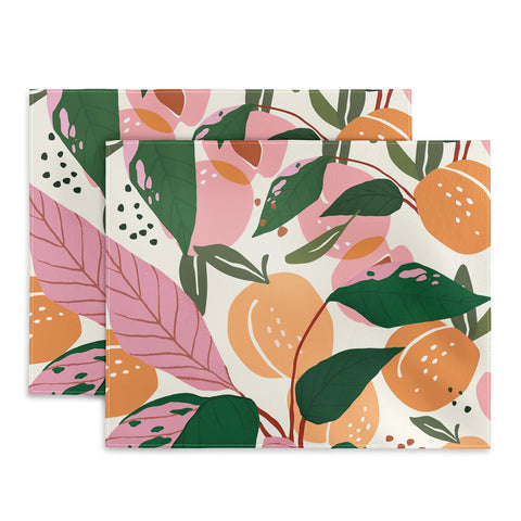 83 Oranges The Peach Garden Vintage Placemat