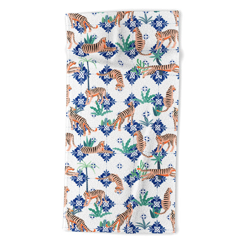 83 Oranges Tigers in Morocco Beach Towel