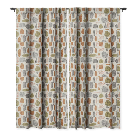 83 Oranges Tree Stamps Blackout Window Curtain