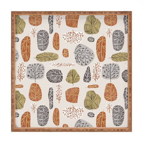 83 Oranges Tree Stamps Square Tray