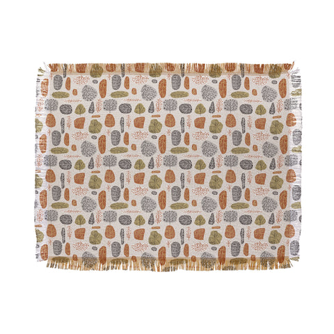 83 Oranges Tree Stamps Throw Blanket
