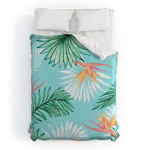 83 Oranges Tropic Palm Duvet Cover