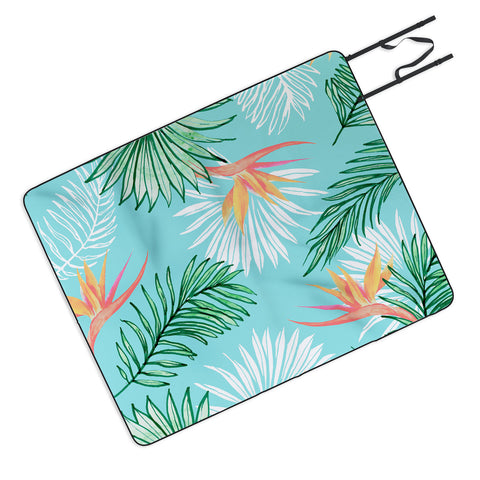 83 Oranges Tropic Palm Picnic Blanket