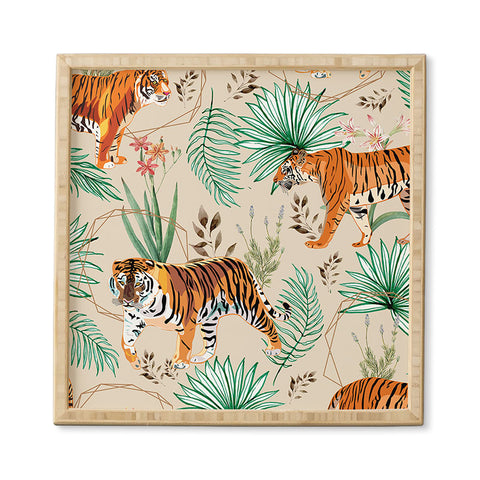 83 Oranges Tropical and Tigers Framed Wall Art