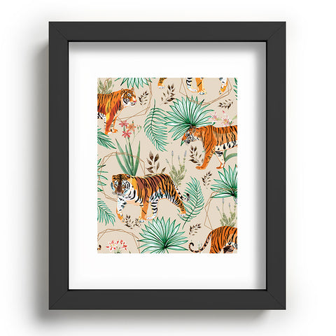 83 Oranges Tropical and Tigers Recessed Framing Rectangle