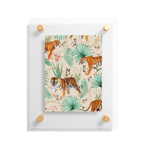 83 Oranges Tropical and Tigers Floating Acrylic Print