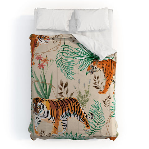 83 Oranges Tropical and Tigers Comforter