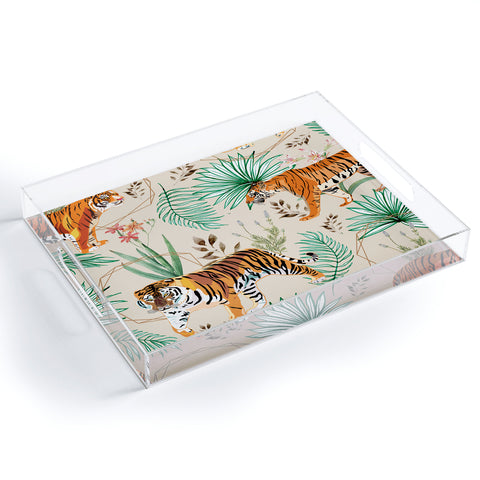 83 Oranges Tropical and Tigers Acrylic Tray