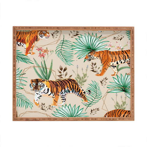 83 Oranges Tropical and Tigers Rectangular Tray