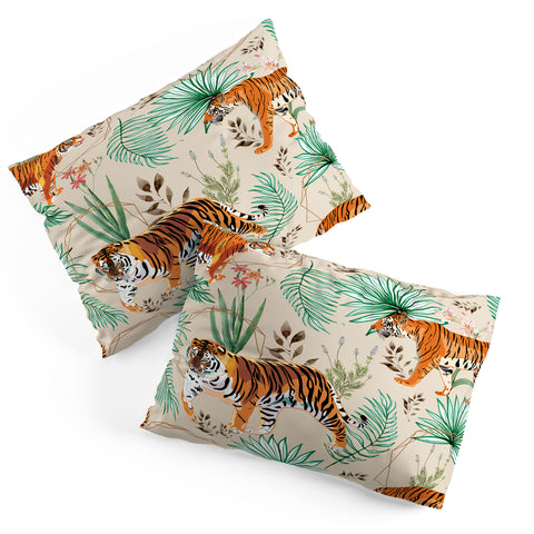 83 Oranges Tropical and Tigers Pillow Shams