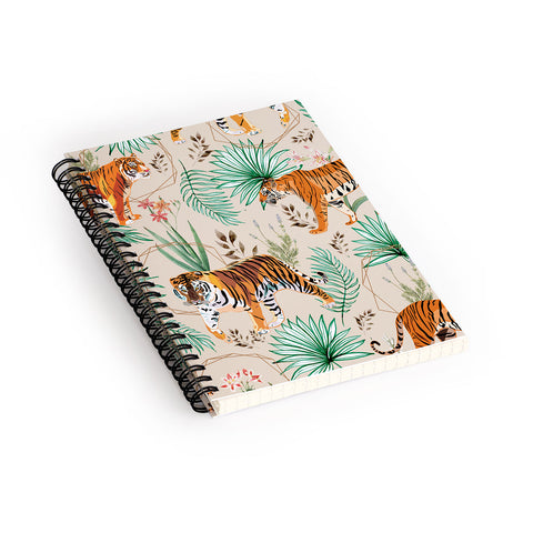 83 Oranges Tropical and Tigers Spiral Notebook