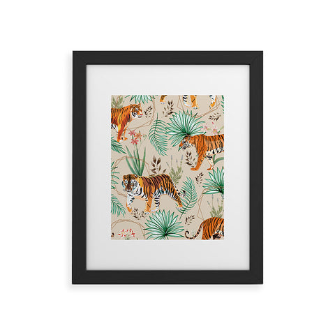 83 Oranges Tropical and Tigers Framed Art Print