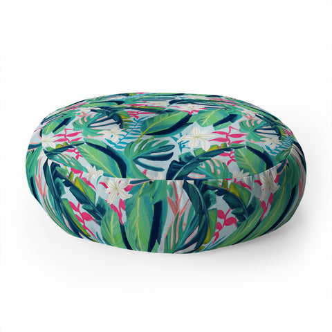 83 Oranges Tropical Eye Candy Floor Pillow Round