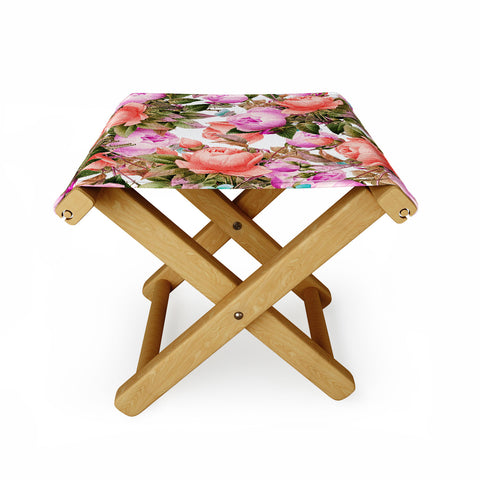 83 Oranges Tropical Flora Folding Stool