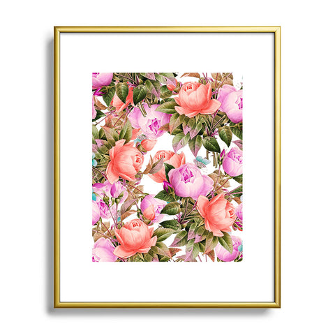83 Oranges Tropical Flora Metal Framed Art Print