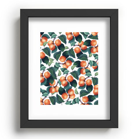 83 Oranges Tropical Fruit Pattern Recessed Framing Rectangle