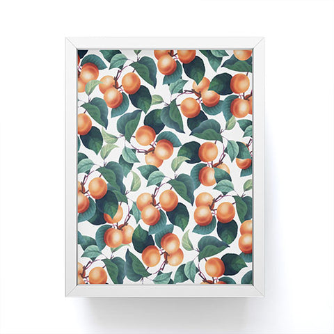 83 Oranges Tropical Fruit Pattern Framed Mini Art Print