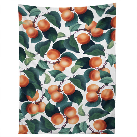 83 Oranges Tropical Fruit Pattern Tapestry