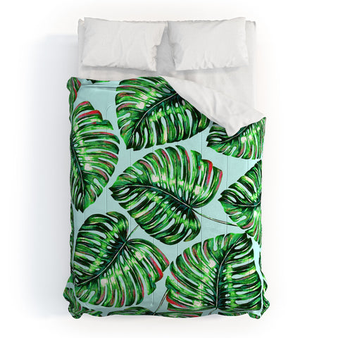 83 Oranges Tropical Greenery Comforter