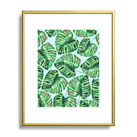 83 Oranges Tropical Greenery Metal Framed Art Print