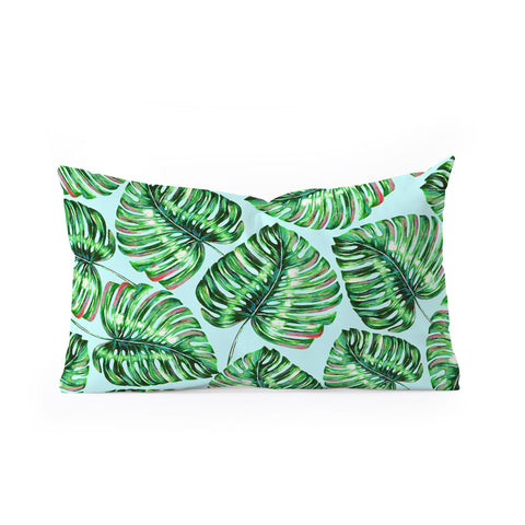 83 Oranges Tropical Greenery Oblong Throw Pillow