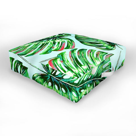 83 Oranges Tropical Greenery Outdoor Floor Cushion