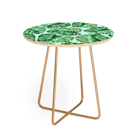 83 Oranges Tropical Greenery Round Side Table