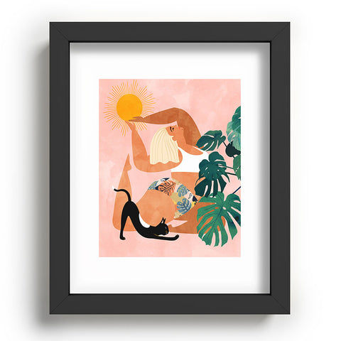 83 Oranges Tropical Yoga illustration tro Recessed Framing Rectangle