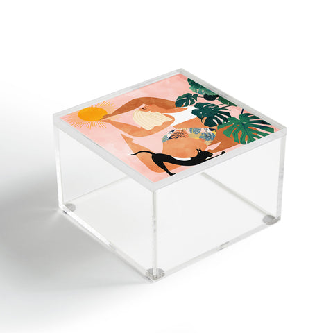 83 Oranges Tropical Yoga illustration tro Acrylic Box