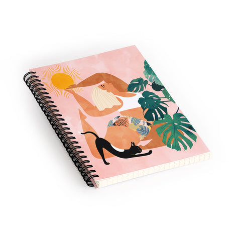 83 Oranges Tropical Yoga illustration tro Spiral Notebook