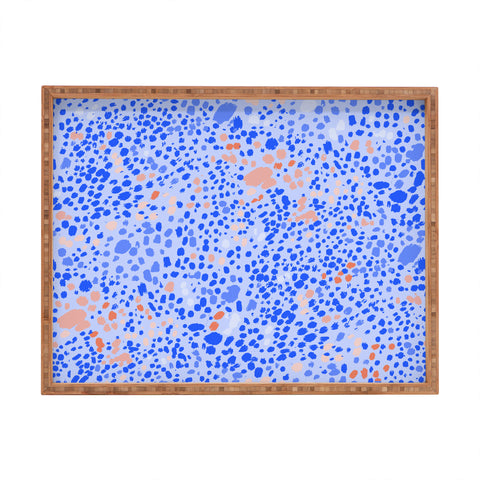 83 Oranges Violet Leopard Rectangular Tray