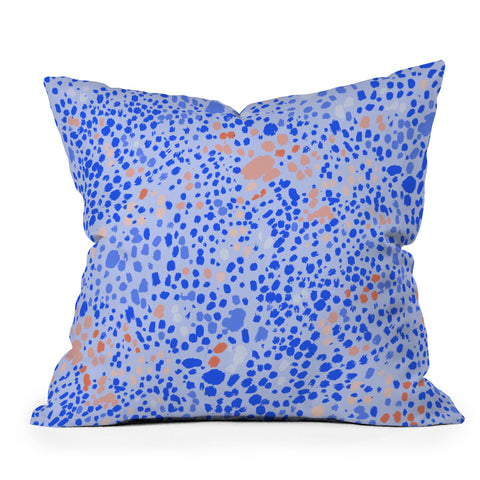 83 Oranges Violet Leopard Throw Pillow
