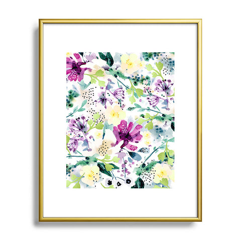 83 Oranges Violet Metal Framed Art Print