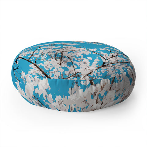 83 Oranges White Blossom And Summer Floor Pillow Round