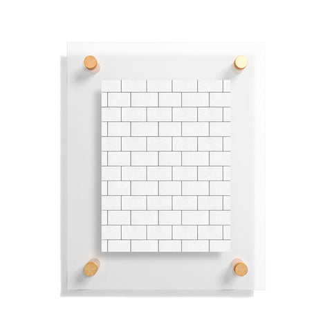83 Oranges White Brick Imperfection Floating Acrylic Print