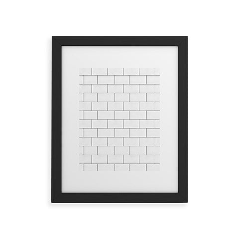 83 Oranges White Brick Imperfection Framed Art Print