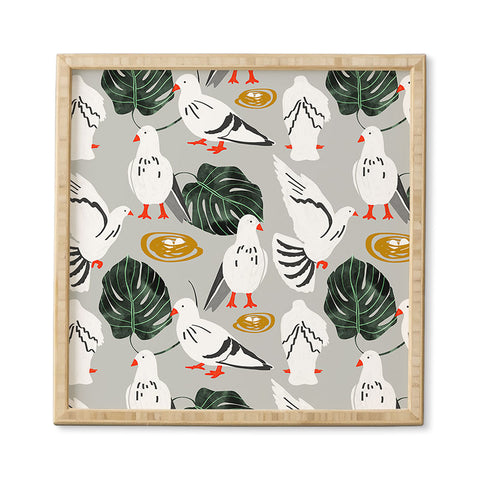 83 Oranges White Pigeons Framed Wall Art