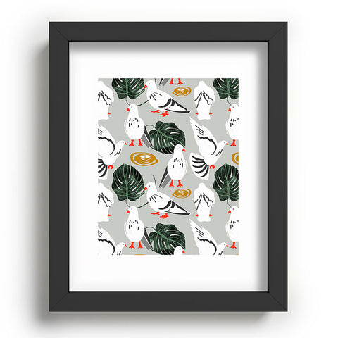 83 Oranges White Pigeons Recessed Framing Rectangle