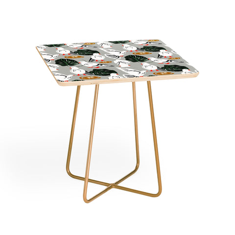83 Oranges White Pigeons Side Table