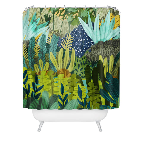 83 Oranges Wild Jungle Painting Forest Shower Curtain