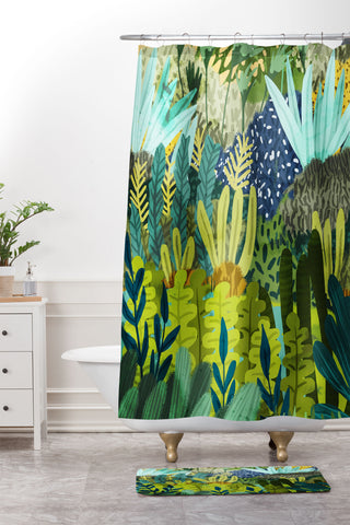 83 Oranges Wild Jungle Painting Forest Shower Curtain And Mat