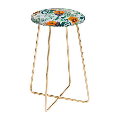 83 Oranges Wildflower Forest Counter Stool