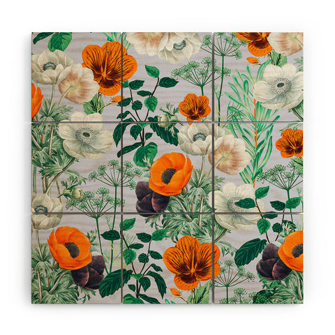 83 Oranges Wildflower Forest Wood Wall Mural