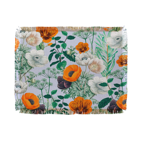83 Oranges Wildflower Forest Throw Blanket