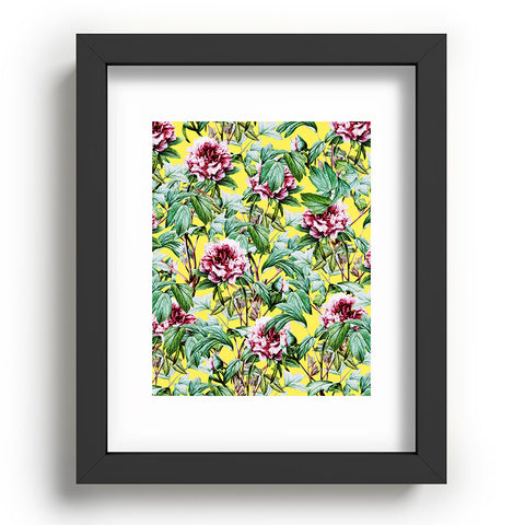 83 Oranges Yellow Flora Recessed Framing Rectangle